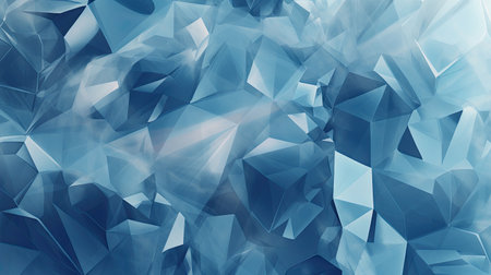 Abstract Blue Ice Shapes Background with Copy Spaceの素材