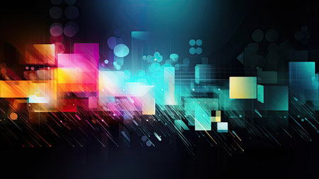 Futuristic abstract tech background with dynamic shapesの素材