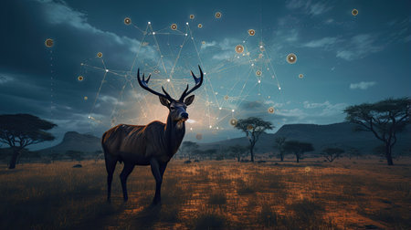 AI-enhanced wildlife tracking for preservation and conservation efforts.の素材