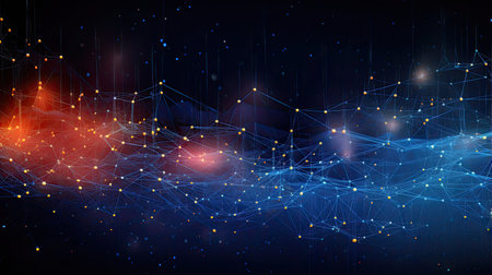 Advanced AI algorithms analyzing complex data patterns for insightful predictions.の素材