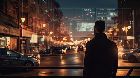 AI-powered crime prediction aiding law enforcement agencies.の素材