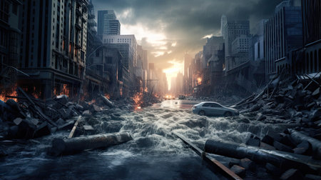 AI-optimized disaster recovery strategies ensuring swift response.の素材