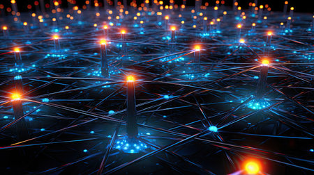 Quantum parallelism showcased through simultaneous exploration of multiple solutions in quantum algorithms.の素材