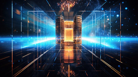Quantum teleportation's significance in secure quantum communication revolutionizing data exchange.の素材