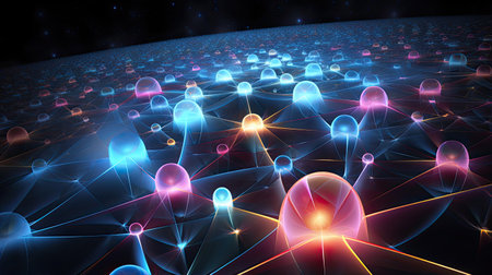 Quantum gates orchestrate quantum algorithms guiding qubits through logical operations.の素材