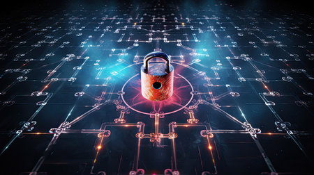 Quantum entanglement's significance in quantum security enabling unbreakable encryption protocols.の素材