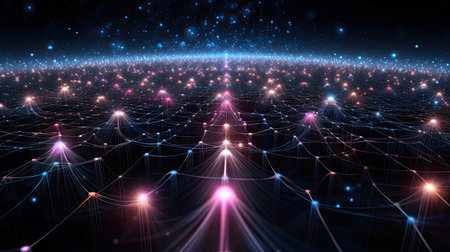 Quantum entanglement's role in quantum communication enabling ultra-secure data exchange.の素材