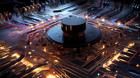 Quantum algorithms executed on quantum hardware unveiling new frontiers in computation.の素材
