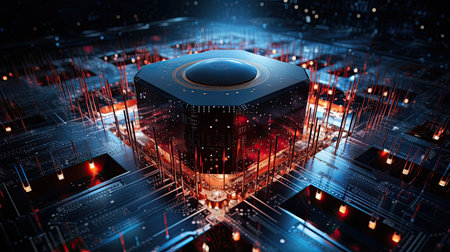 Quantum computing's promise in artificial intelligence revolutionizing machine learning algorithms.の素材