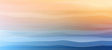 abstract background with waves in orange and blue colorsの素材