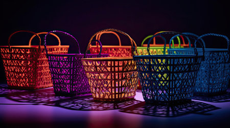 Shopping Baskets Ready for Personal Shopping Journeyの素材