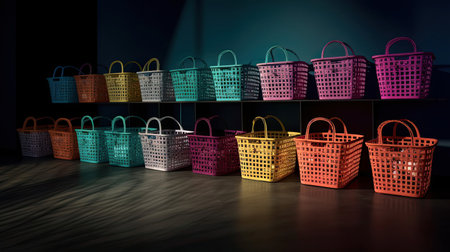 Patterned Shopping Basketsの素材