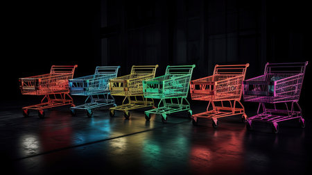 Diverse Shopping Carts for a Personalized Experienceの素材