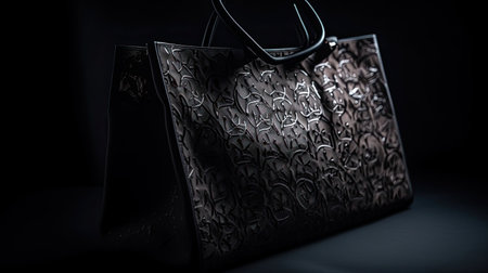 Luxurious Shopping Bag Close-Up with Blank Price Tagの素材