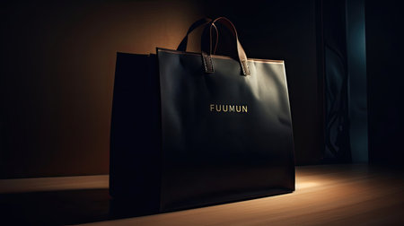 Close-up of Stylish Elegant Shopping Bagの素材