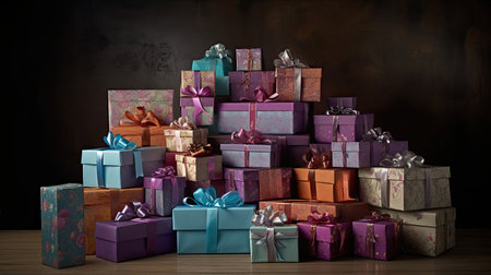 Diverse Gift Box Collection Promising Joyful Surprisesの素材