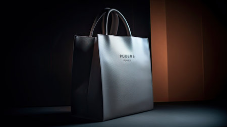 Refined Close-Up of a Stylish Shopping Bagの素材