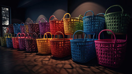Visually Engaging Display of Shopping Basketsの素材