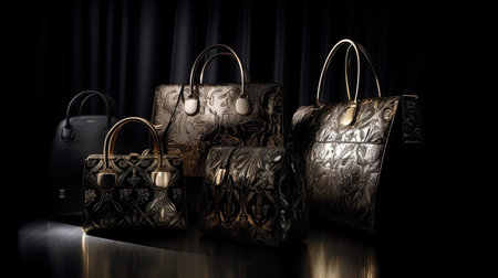 Opulent Black Friday Shopping Delight in Regal Goldの素材