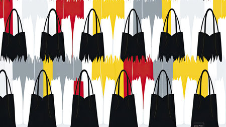 Clean Bags on White with Vibrant Accentsの素材