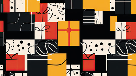 Black and White Boxes in Minimalist Styleの素材