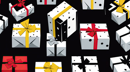 Minimalist Black and White Gift Boxesの素材