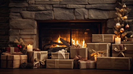 Gift Boxes in Homely Hearth Glowの素材