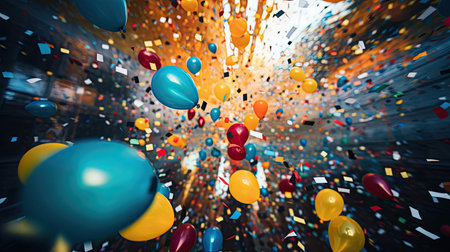 Balloons and Confetti in Festive Frenzyの素材