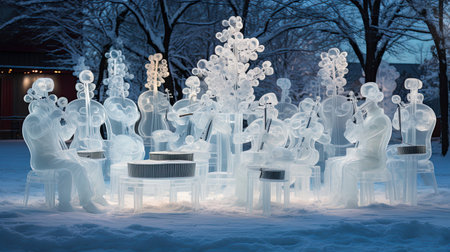 Snowflake Serenade: Melodic Instruments in Iceの素材