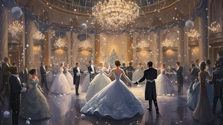 Elegant Ball: Glistening Snowflakesの素材