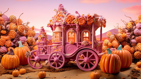 Candy Pumpkin Carriage Ride Through Candy Landの素材