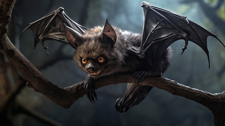 Realistic Bat Hanging Poseの素材