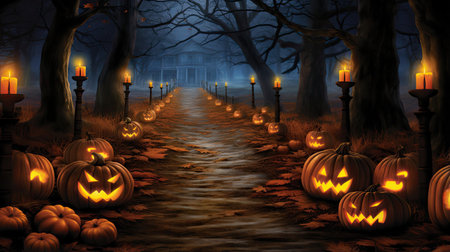 Pumpkin Lantern Pathの素材