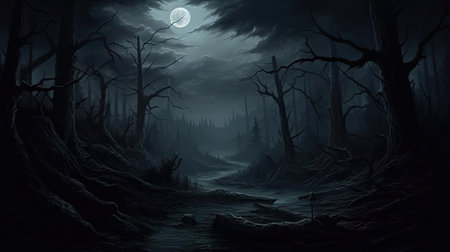 Mysterious Moonlit Forestの素材