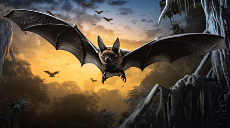 Realistic Bat Wildlife Documentaryの素材