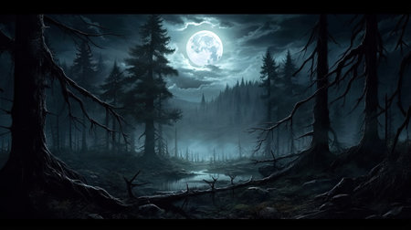 Mysterious Moonlit Forestの素材