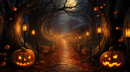 Pumpkin Lantern Pathの素材