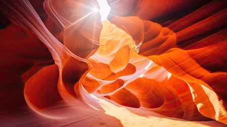 Antelope Canyon Arizona USA: Illuminated Sandstone Corridorsの素材