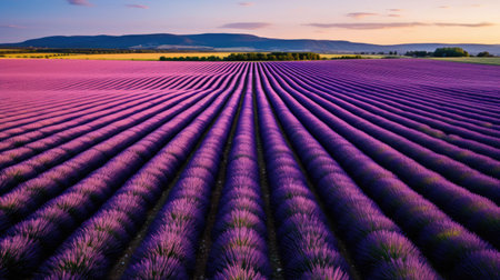 Provence's Lavender Fields Stretching to the Horizonの素材