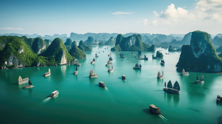 Ethereal Beauty of Ha Long Bay Vietnamの素材