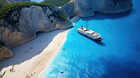 Navagio Beach Zakynthos Greeceの素材