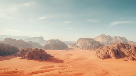Surreal Landscapes of Wadi Rum Jordanの素材