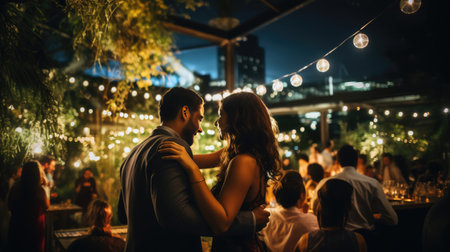 Night of Salsa Dancing in Rooftop Garden Infectious Energyの素材