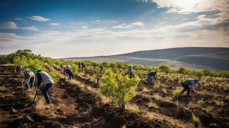 Saplings Planted by Dedicated Volunteersの素材