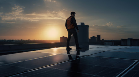 Expertly installing solar panels embracing a future powered by the sunの素材