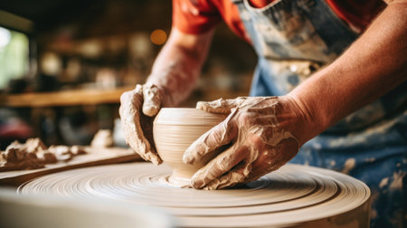 Inclusive Pottery Workshop: Artists Mold Unique Creations with Laughter.の素材