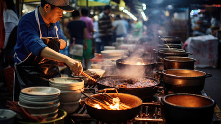 Lively Chinese Night Market: Hotpot and Jianbingの素材