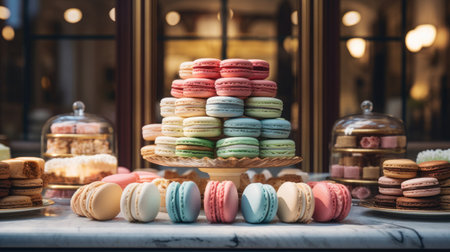 Intricate Mille-Feuille Pastries in French Bakeryの素材