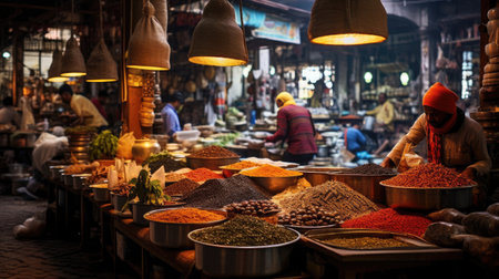 Indian Spice Market: Aromatic Blend of Spicesの素材