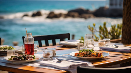 Italian Seaside Trattoria Sceneの素材